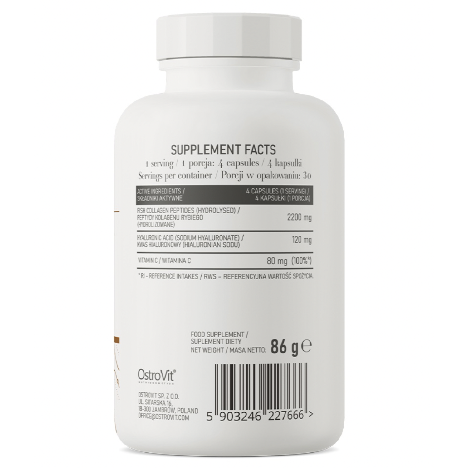 Marine Collagen with Hyaluronic Acid and Vitamin C 120 caps