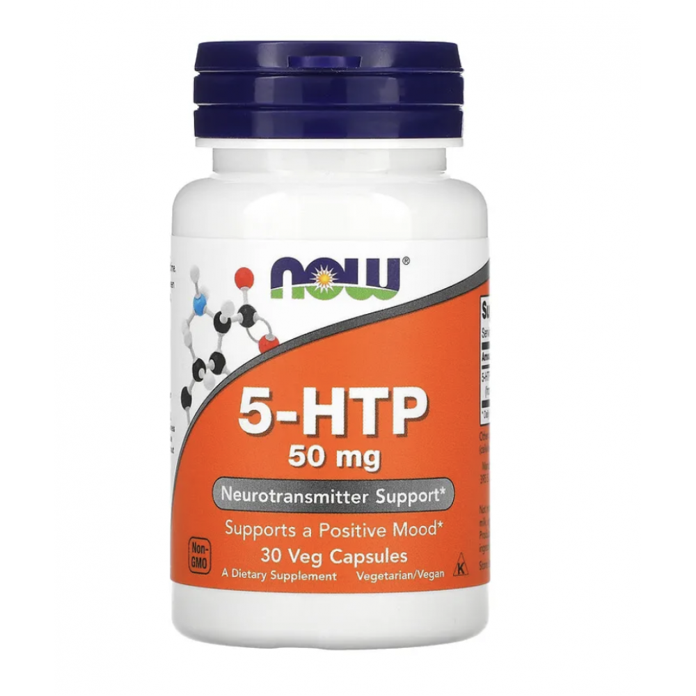 Гидрокситриптофан 5-HTP 50 mg 30 caps Now