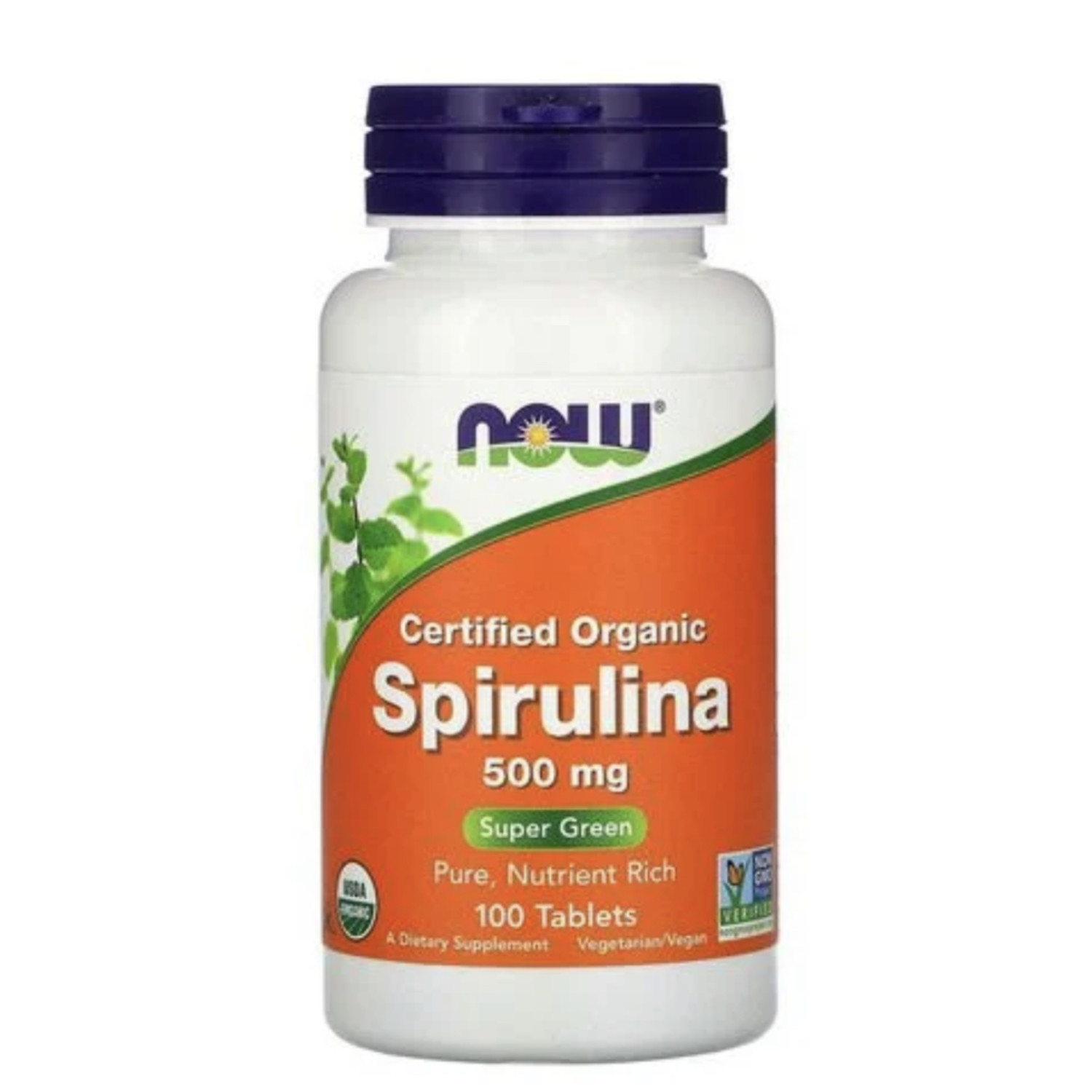 NOW foods Spirulina 500 мг, 100 tab