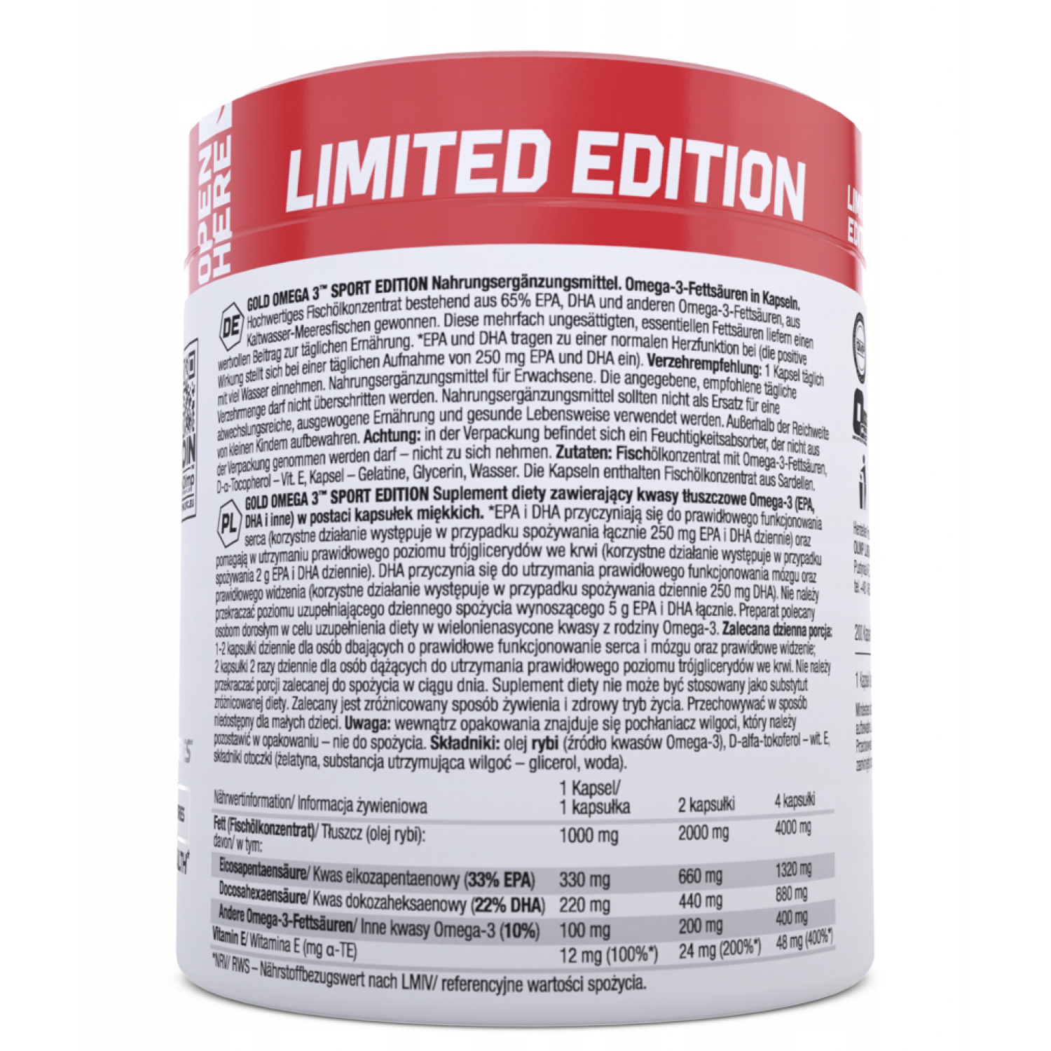Gold Omega-3 SPORT 200 caps Olimp