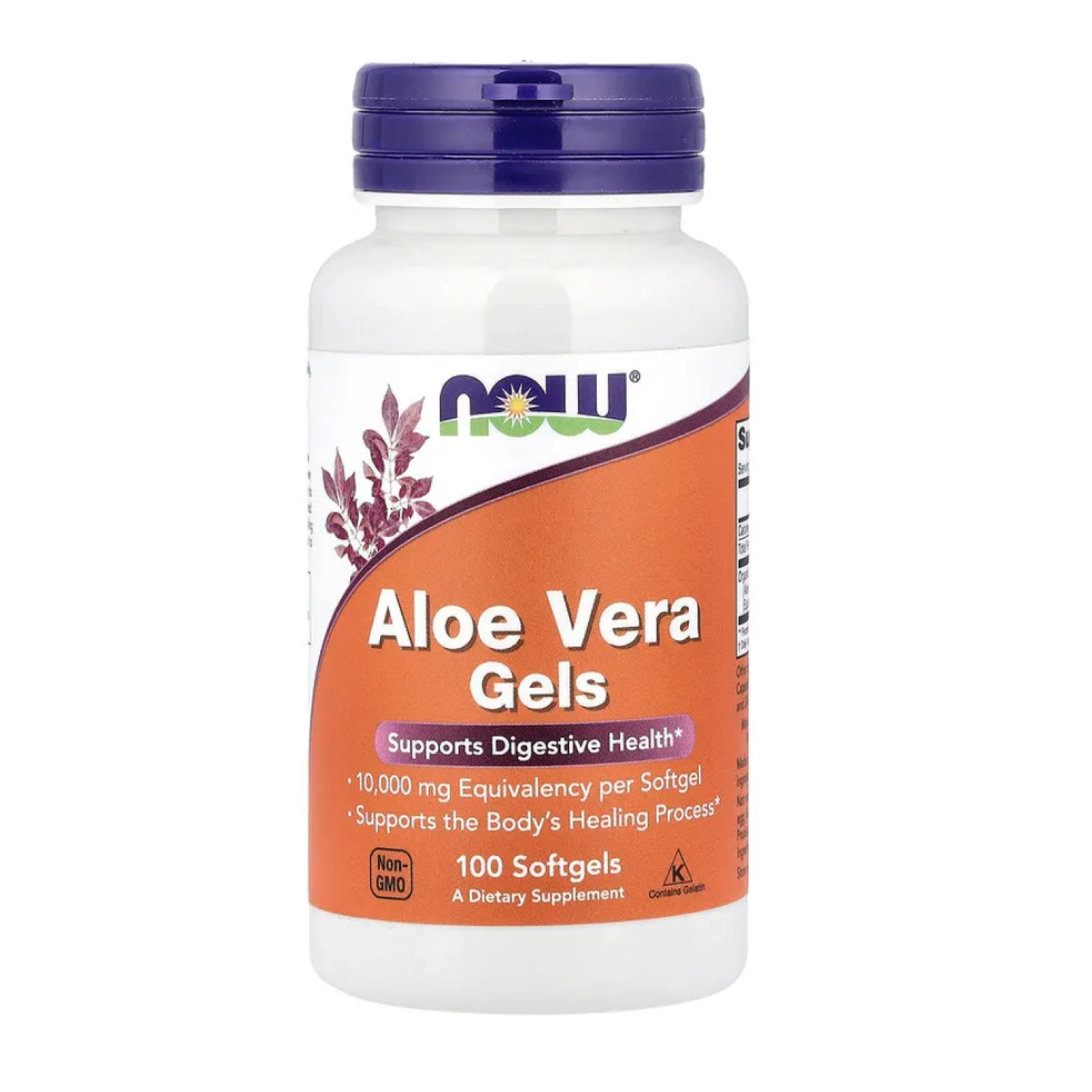 Now Foods Aloe Vera Gels 100 капсул, органічне алое вера