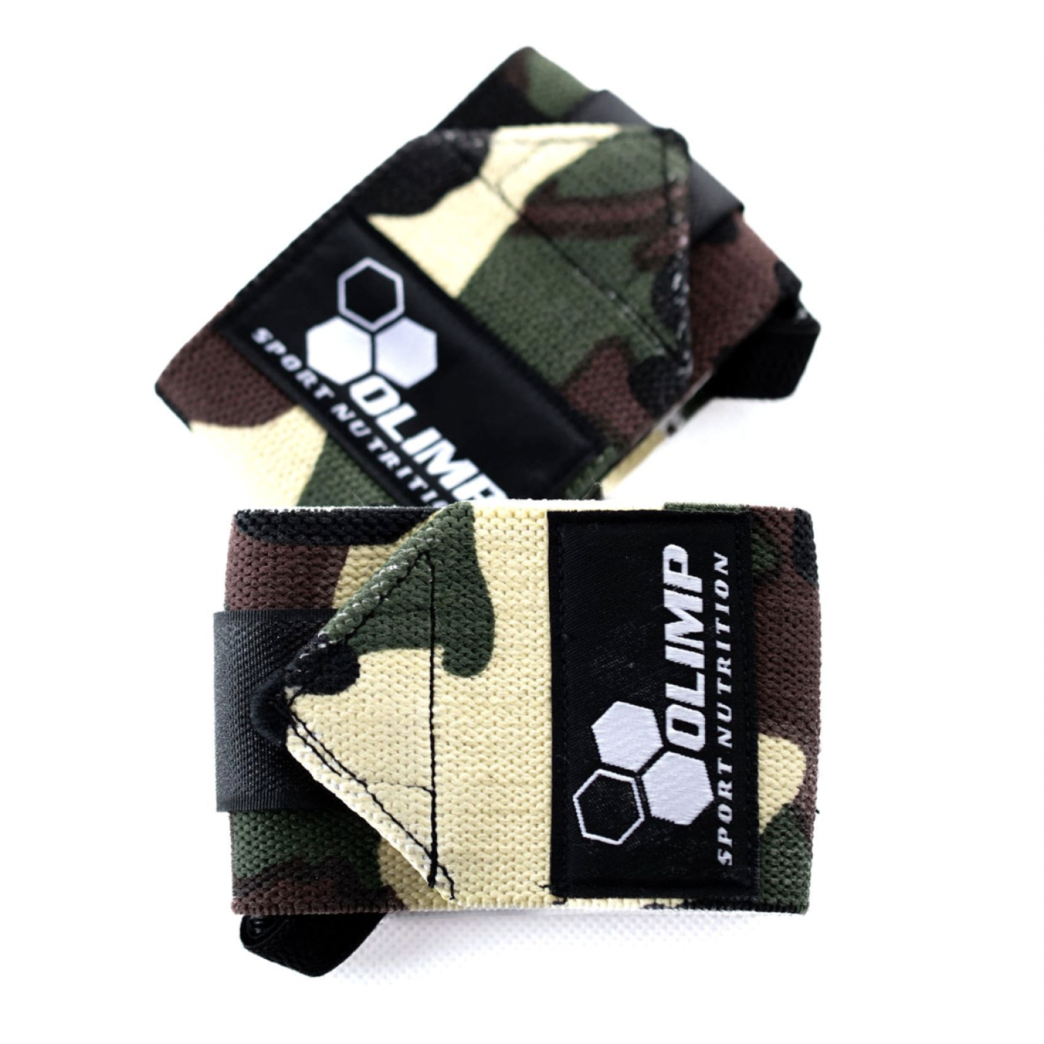 Кистьові бинти для тяги та жиму OLIMP Profi Wrist Wrap Camo