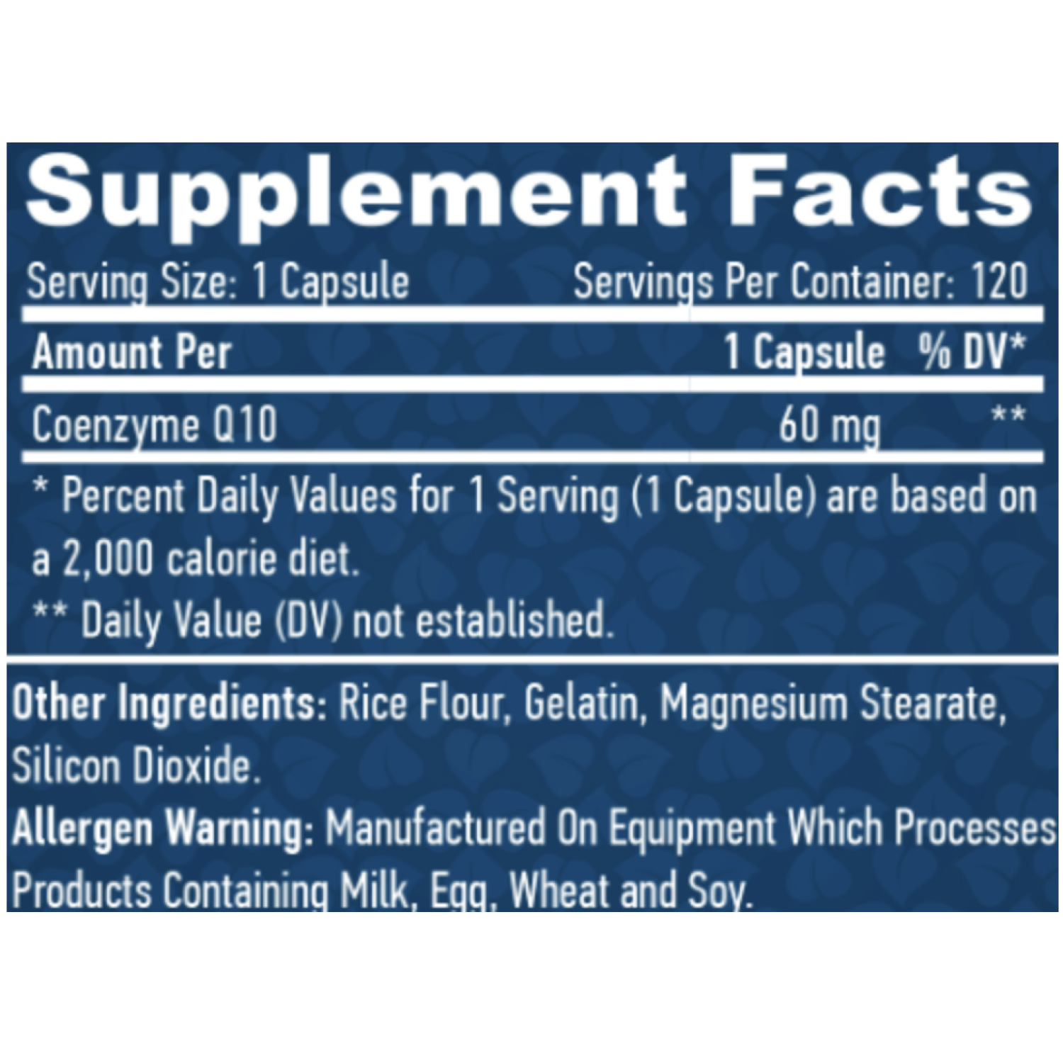 Co-Q10 60 mg 120 caps Haya Labs