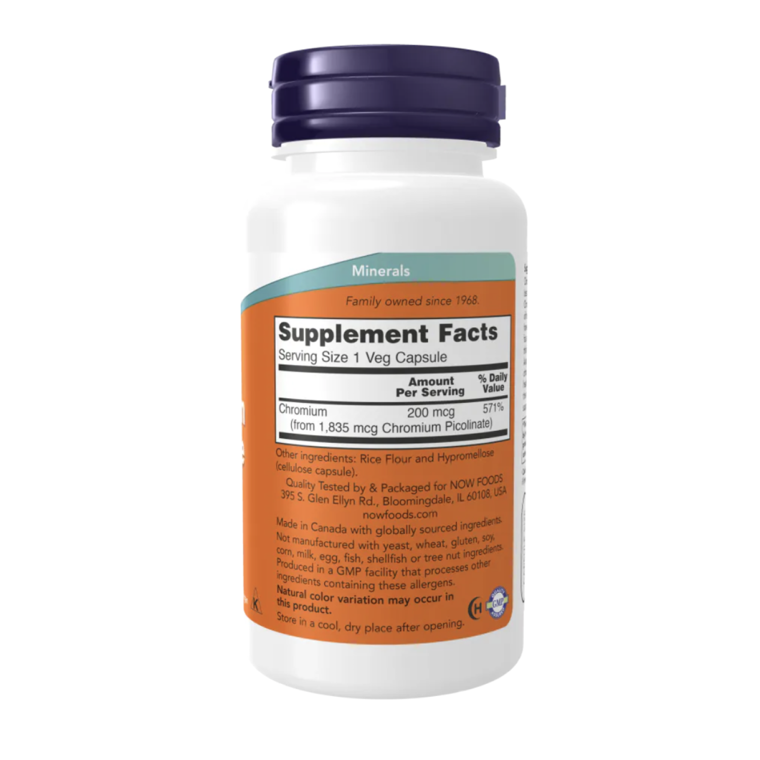 Chromium Picolinate 200 mcg 100 veg caps Now Foods