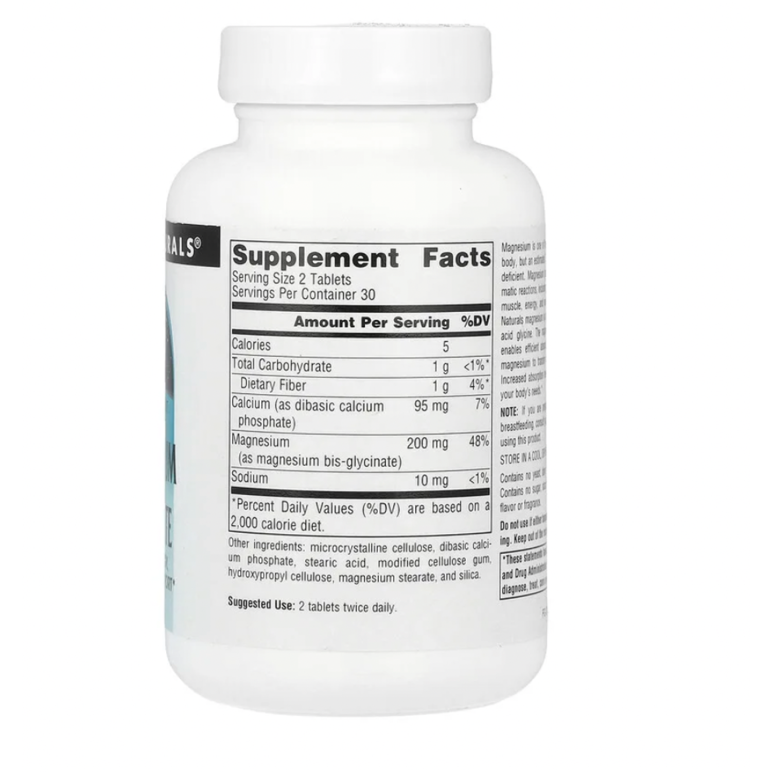 Magnesium Glycinate 60 tabl Source Naturals