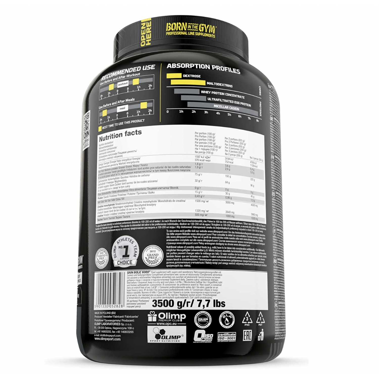 Gain Bolic 6000 bag 3500 g Olimp